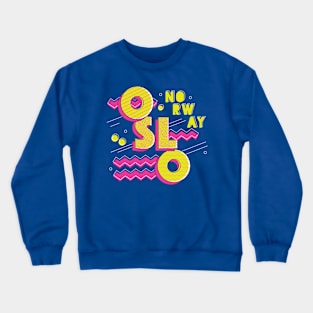 Retro 90s Oslo, Norway Crewneck Sweatshirt